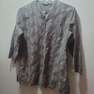 Scullers Grey Floral Print Top S